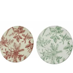 Piatto con stampa floreale 33 cm. Pezzo Singolo