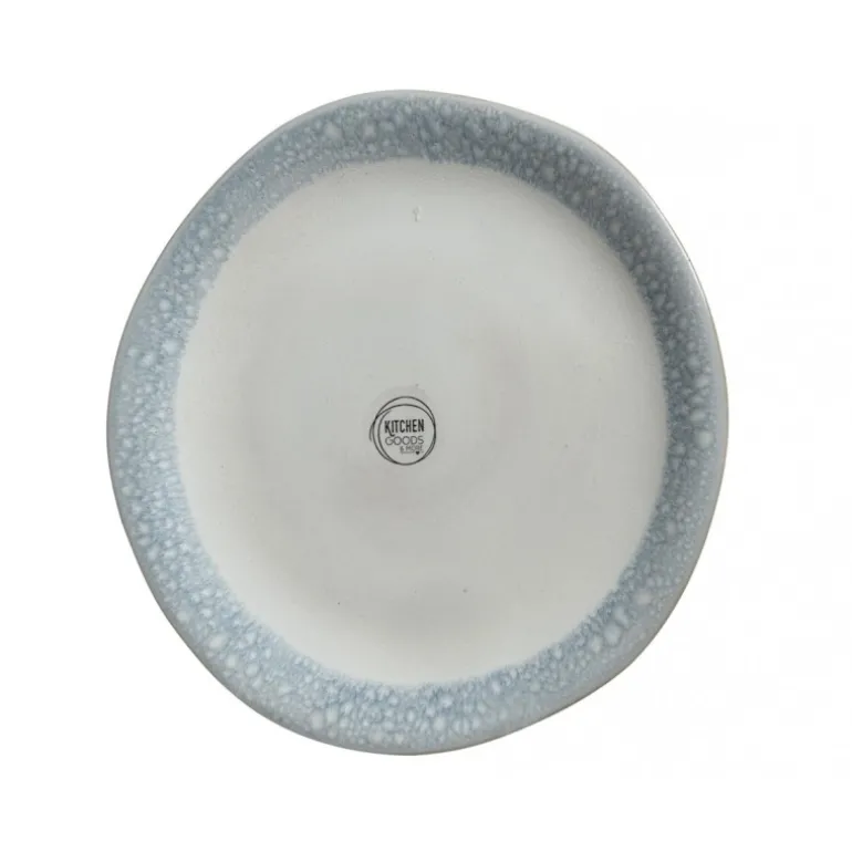 Piatto in Terracotta con Bordo Lucido Blu 20 cm