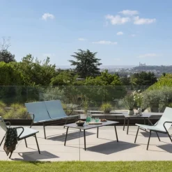 Poltrona Bassa imbottita VENCE LaFuma LFM5274 Mistral/Titane