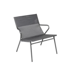 Poltrona Bassa imbottita VENCE LaFuma LFM5274 Obsidian/Titane