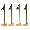 Rustic Street Lamp Set of 4 B/O 4.5V Cod. 54362