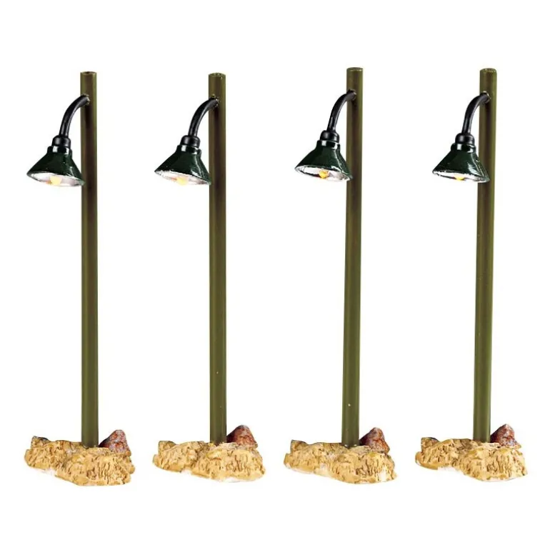 Rustic Street Lamp Set of 4 B/O 4.5V Cod. 54362