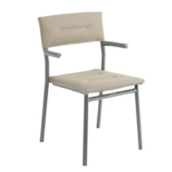 Sedia Impilabile con Braccioli ORON LaFuma LFM5273 Moka