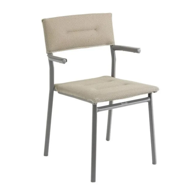 Sedia Impilabile con Braccioli ORON LaFuma LFM5273 Moka