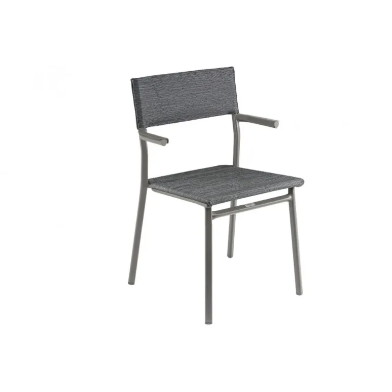 Sedia Impilabile con Braccioli ORON LaFuma LFM5067 Obsidian