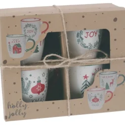 Set 4 Tazze di Natale