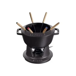Set Fonduta Gourmet 20 cm Nero in Ghisa