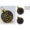 Sfera di Vetro con Led 15 Cm - Oro/Nero