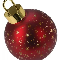 Sfera di Vetro con Led 15 Cm - Rosso