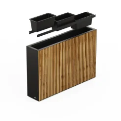 Sistema di Irrigazione Automatica per Fioriera in Metallo DECO DIVIDER 120x25x80 cm