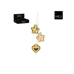 Stella o Cuore Color Oro. Pezzo Singolo.