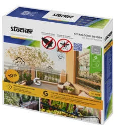 Stocker Kit balcone Geyser 10 m tubo + 3 ugelli + 3 raccordi T + 1 tappo