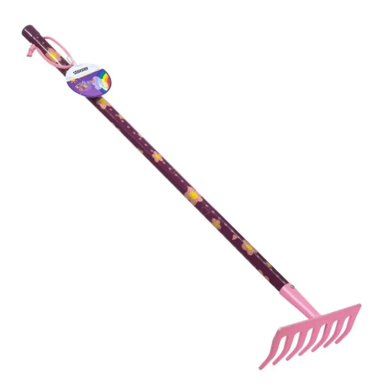 Stocker Rastrello 78 cm 7 denti colore rosa KIDS GARDEN
