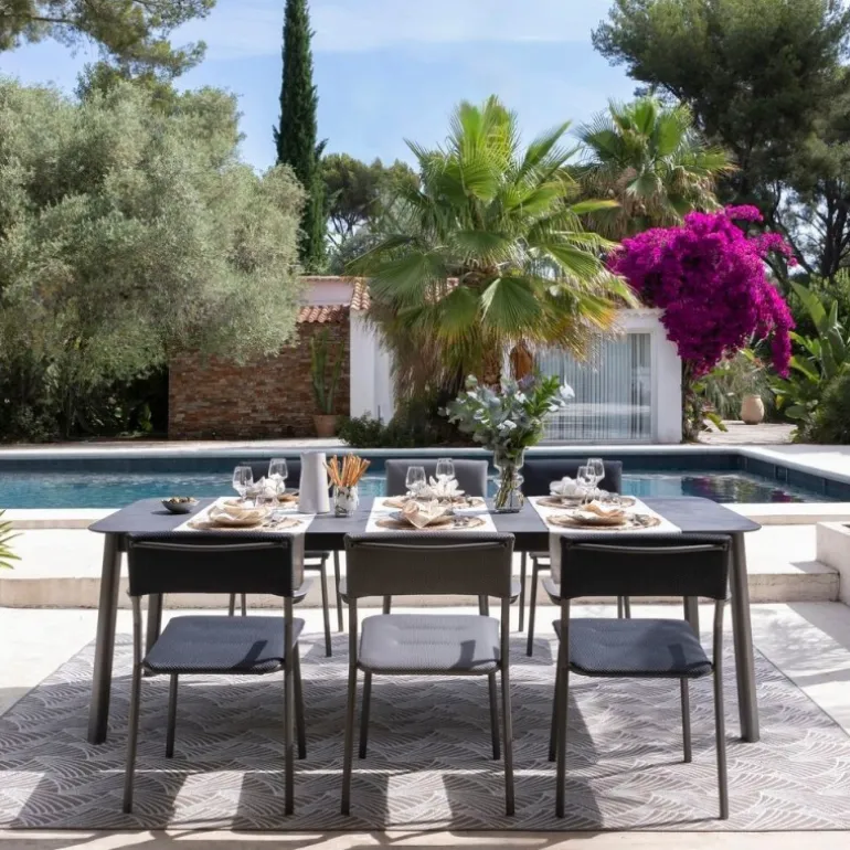 Tavolo da giardino allungabile ORON 170/205x100 cm LaFuma LFM5322 Fusain/Titane