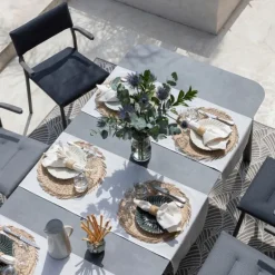 Tavolo da giardino allungabile ORON 170/205x100 cm LaFuma LFM5322 Fusain/Titane