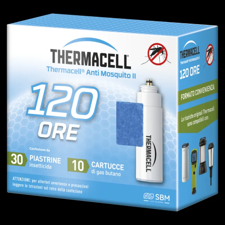Thermacell Ricarica 120 ore - 10 Cartucce di Gas Butano + 30 Piastrine