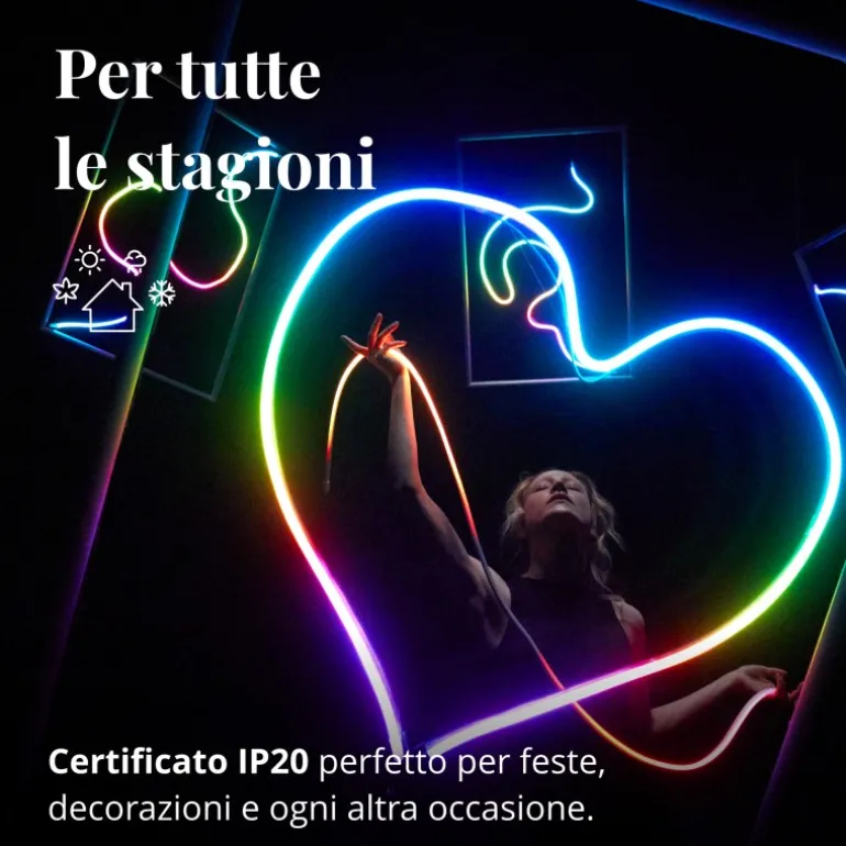 Twinkly FLEX Tubo Flessibile 2 m 192 Led RGB BT + WiFi
